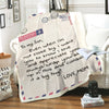 Flannel Throw Blanket To My Daughter Or Son Letter Printed Quilts Dad Mom For Daughter's Air Mail Blanket Encourage And Love