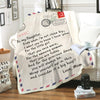 Flannel Throw Blanket To My Daughter Letter Printed Quilts Air Mail Blanket Encourage And Love